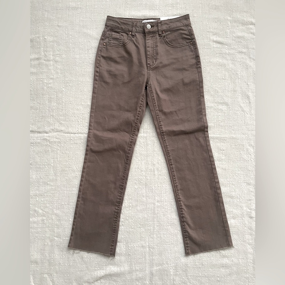 Mocha Frayed Hem Women's Jeans